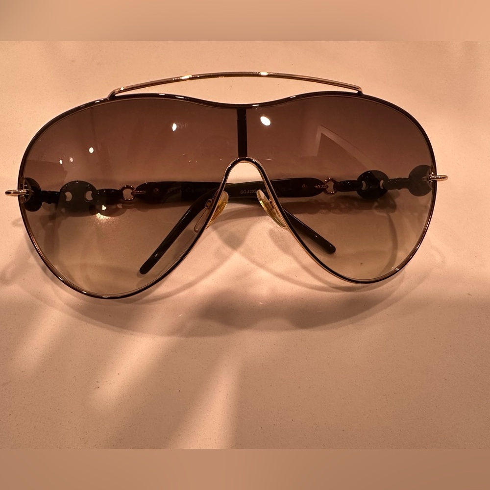 Gucci Brown and Gold Sunglasses